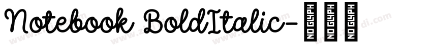 Notebook BoldItalic字体转换